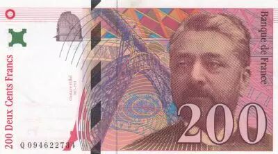 France 200 Francs - Gustave Eiffel - Tour Eiffel - 1999 - S�rie Q.094