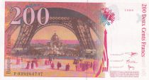 France 200 Francs - Gustave Eiffel - Tour Eiffel - Sans strap - 1996 - Lettre P - F.75f4