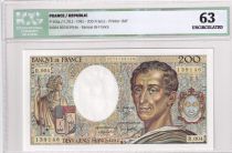 France 200 Francs - Montesquieu - 1981 - Serial R.004 - ICG 63UNC
