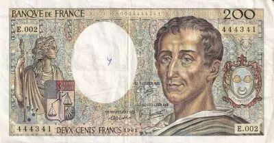 France 200 Francs - Montesquieu - 1981 - S�rie E.002