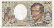 France 200 Francs - Montesquieu - 1981 - S&eacute;rie F.001