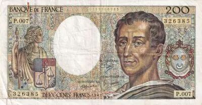 France 200 Francs - Montesquieu - 1981 - S�rie P.007