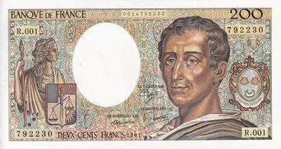 France 200 Francs - Montesquieu - 1981 - S�rie R.001 - F.70.01