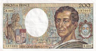 France 200 Francs - Montesquieu - 1981 - S�rie R.005