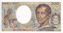 France 200 Francs - Montesquieu - 1982 - Serial G.010 - P.155