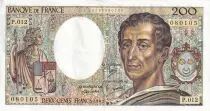 France 200 Francs - Montesquieu - 1982 - Serial P.012 - P.155