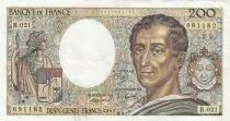 France 200 Francs - Montesquieu - 1983 - Serial B.021 - F.70.03
