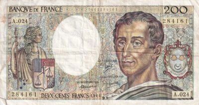 France 200 Francs - Montesquieu - 1984 - A.024