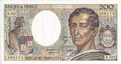 France 200 Francs - Montesquieu - 1985 - Serial R.027 - P.155