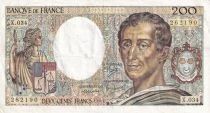 France 200 Francs - Montesquieu - 1985 - Serial X.034