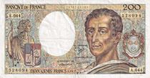 France 200 Francs - Montesquieu - 1987 - Serial A.44 - P.155