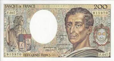 France 200 Francs - Montesquieu - 1987 - Serial F.047