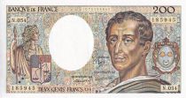 France 200 Francs - Montesquieu - 1987 - Serial N.054 - P.155
