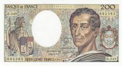 France 200 Francs - Montesquieu - 1987 - S�rie H.049