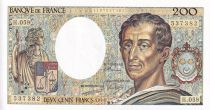 France 200 Francs - Montesquieu - 1988 - Serial H.059 - P.155