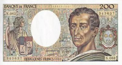 France 200 Francs - Montesquieu - 1988 - S�rie N.062 - F.70.08