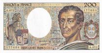 France 200 Francs - Montesquieu - 1989 - Serial A.072 - P.155