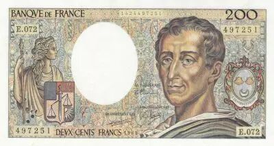 France 200 Francs - Montesquieu - 1989 - Serial E.072