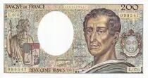 France 200 Francs - Montesquieu - 1989 - Serial E.076 - F.70.09