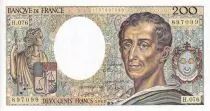 France 200 Francs - Montesquieu - 1989 - Serial H.076 - P.155