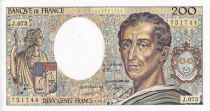 France 200 Francs - Montesquieu - 1989 - Série J.073 - F.70.09