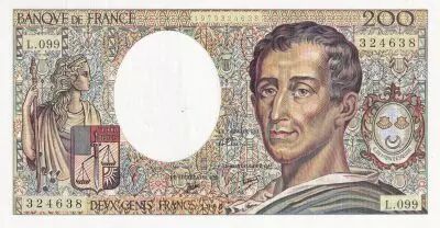 France 200 Francs - Montesquieu - 1990 - Serial L.099 - P.155