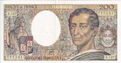 France 200 Francs - Montesquieu - 1992 - Serial S.127 - P.155