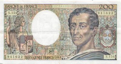 France 200 Francs - Montesquieu - 1992 - Serial S.154
