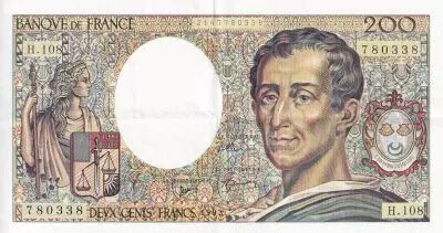 France 200 Francs - Montesquieu - 1992 - S�rie H.108 - F.70.12a