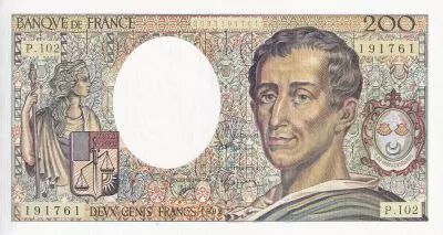 France 200 Francs - Montesquieu - 1992 - S�rie P.102 - F.70.12a