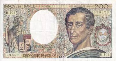 France 200 Francs - Montesquieu - 1992 - S�rie R.101 - F.70BIS.01