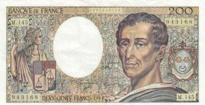 France 200 Francs - Montesquieu - 1992 - Series M.145