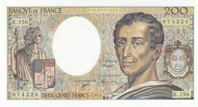 France 200 Francs - Montesquieu - 1994 - Serial K.158
