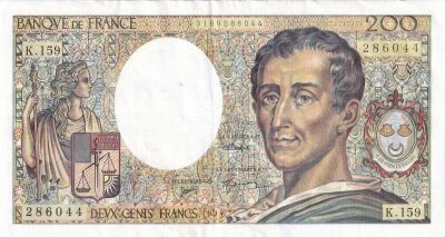 France 200 Francs - Montesquieu - 1994 - Serial K.159