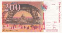 France 200 Francs Gustave Eiffel 1996-1997 - Tour Eiffel - Séries diverses - TTB