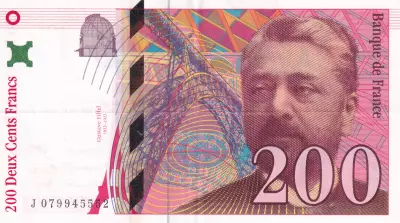 France 200 Francs Gustave Eiffel 1999 - Tour Eiffel - S�rie J