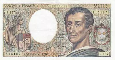 France 200 Francs Montesquieu - 1994 Serial J.157