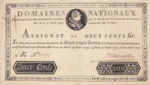 France 200 Livres Louis XVI - 30-04-1792 Série 2K - Sign. Marcilly - TTB+