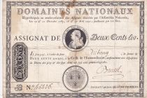 France 200 Livres Louis XVI - December 1789 and April 1790 - Serial D.10174