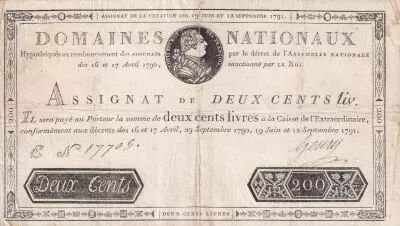 France 200 Livres Louis XVI -1 2-09-1791 - Si�rie E