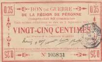 France 25 cent - War bond Péronne - 1915
