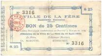 France 25 cent. La-F&egrave;re City - 1915