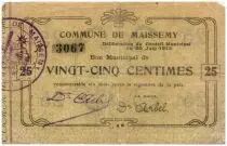 France 25 cent. Maissemy City - 1915