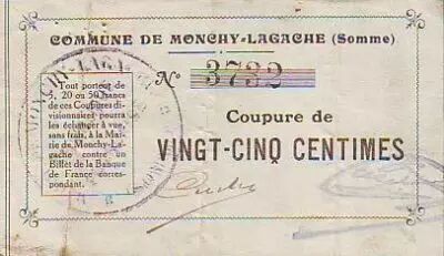 France 25 cent. Monchy-Lagache