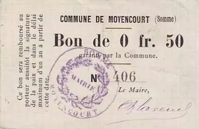 France 25 cent. Moyencourt