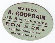 France 25 cent. Paris Maison A GODFRAIN