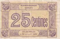 France 25 Centimes  - Syndicat Général des Commerçants & Industriels - Trouville-sur-Mer - 1920 - P.14-09
