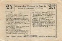 France 25 Centimes - Bon R&eacute;gional Unifi&eacute; - Commune de Beaurevoir