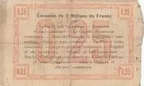 France 25 Centimes - Fourmies - Bon R&eacute;gional - 24-10-1915 - Premi&egrave;re s&eacute;rie