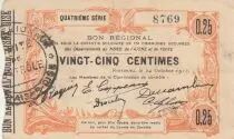 France 25 Centimes - Fourmies - Bon R&eacute;gional - 24-10-1915 - Quatri&egrave;me s&eacute;rie